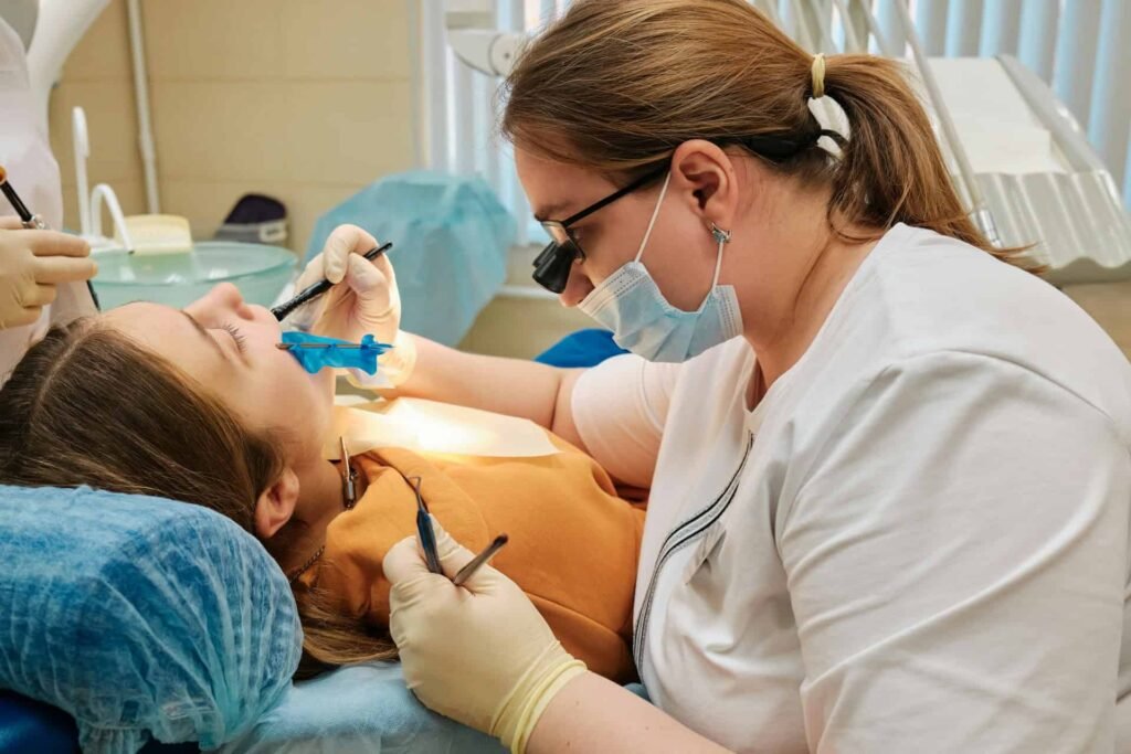 dentist and patient